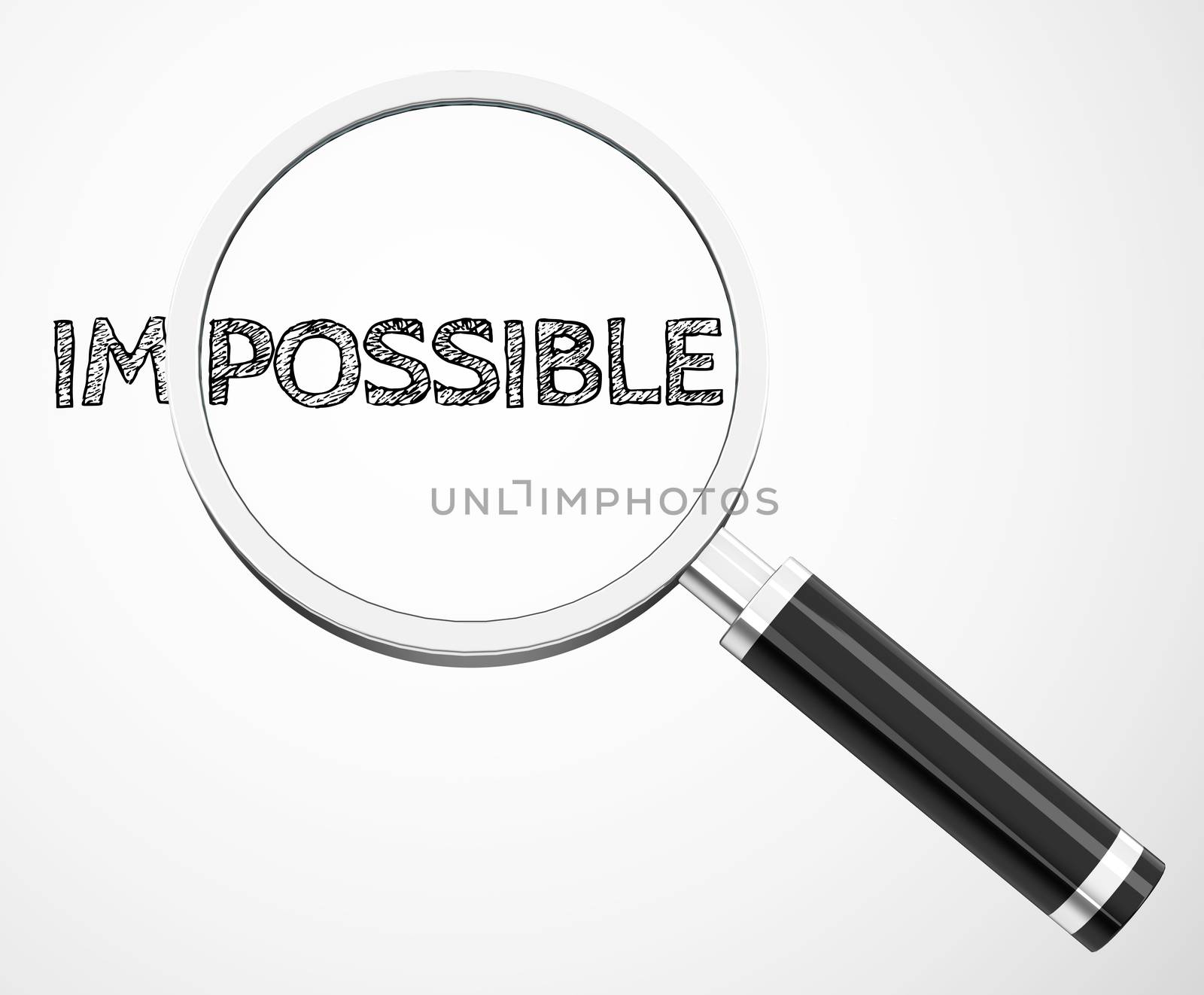 3d generated picture of a "impossible-possible" concept