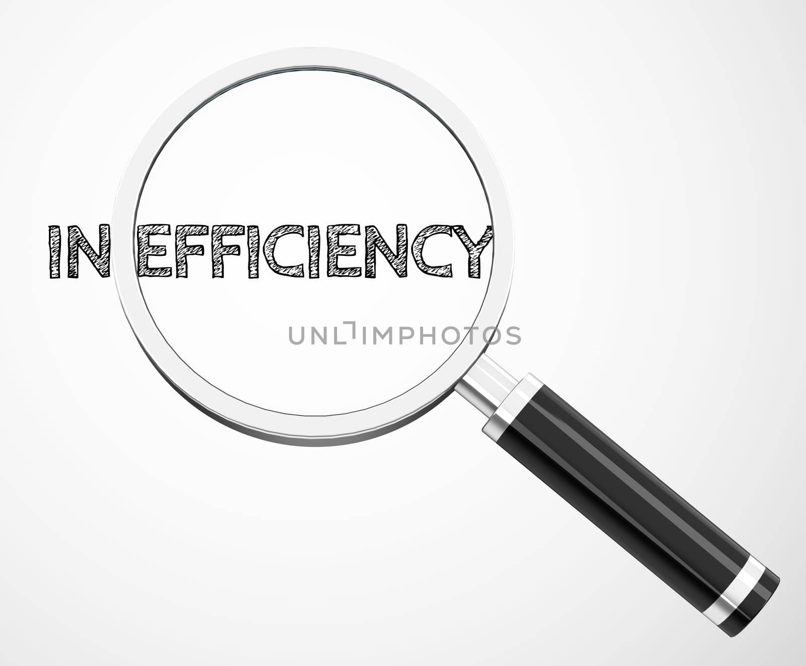 3d generated picture of an "in-efficiency" concept
