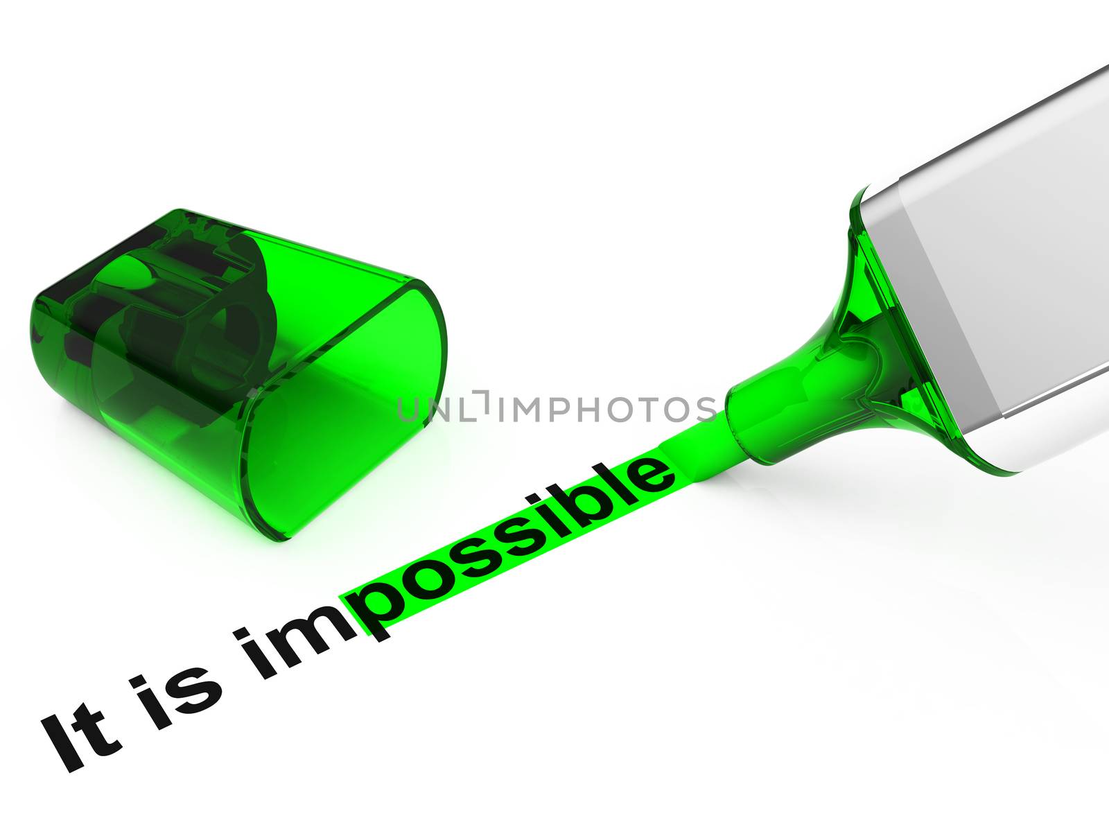 3d generated picture of a "impossible-possible" concept