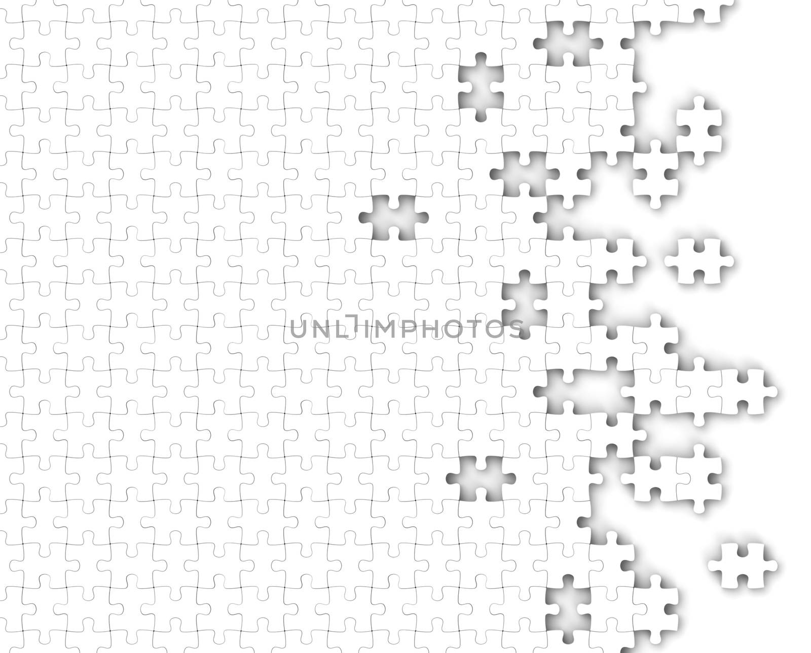 3d generated picture of a white puzzle