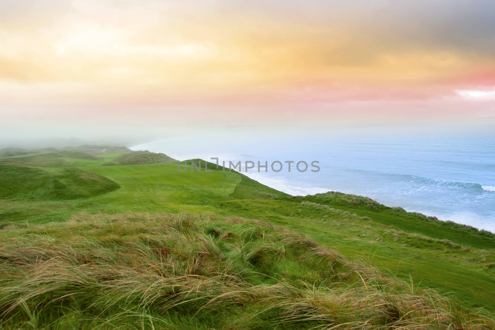 view of the Ballybunion links golf course in county Kerry Ireland