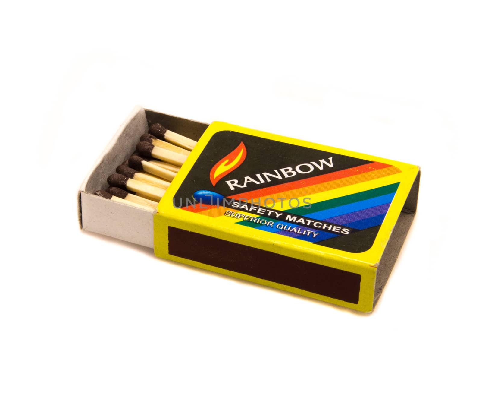 a box of matches on a white background
