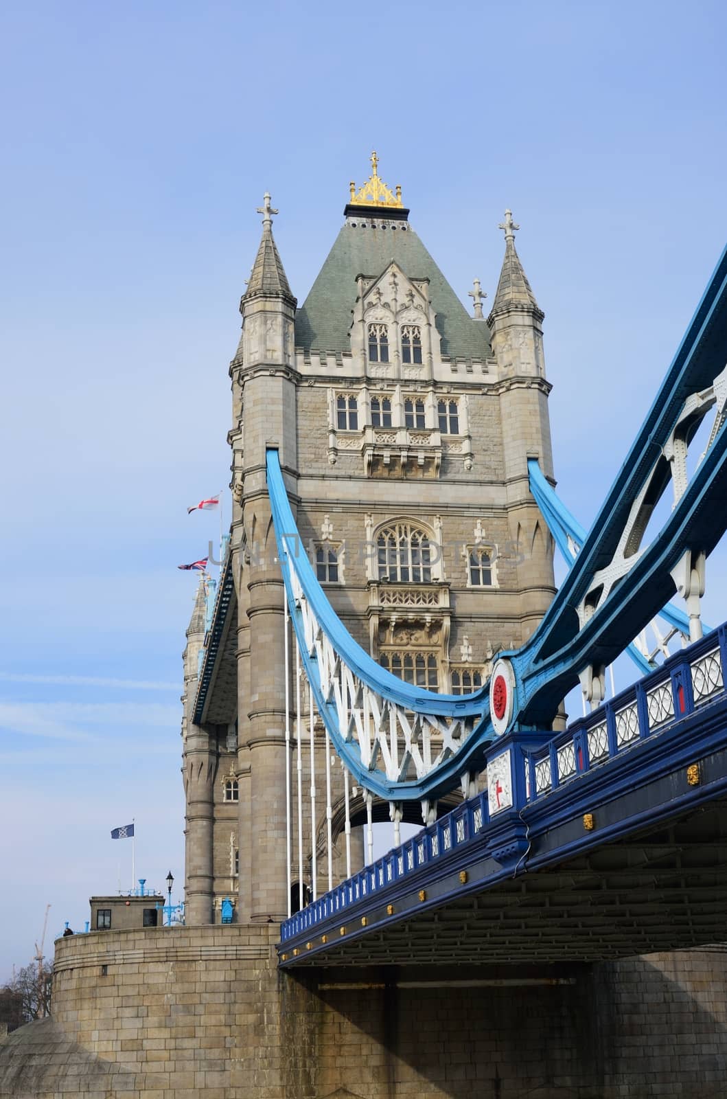 Portrait view of Tower Bridge