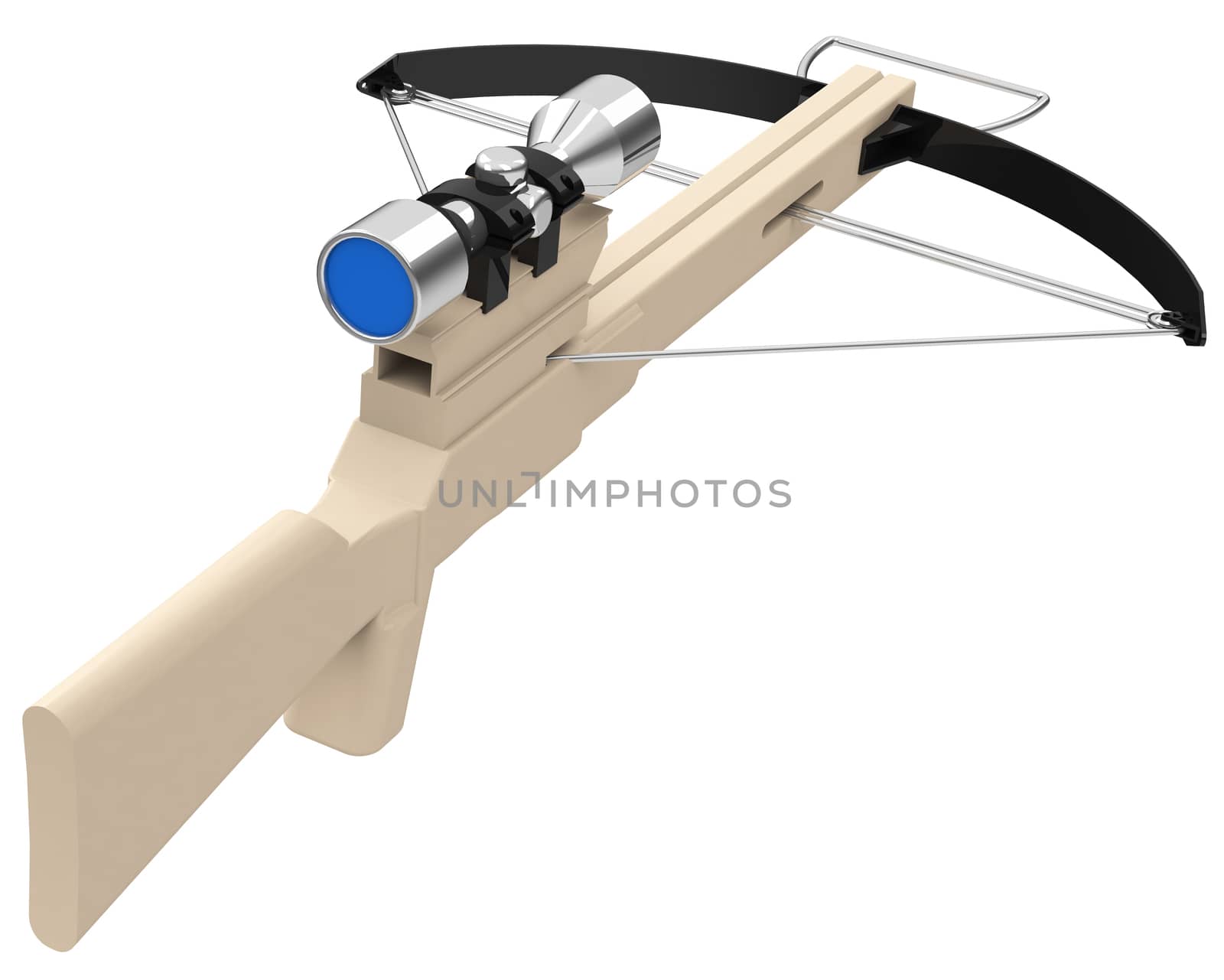 3d generated picture of a weapon isolated on white