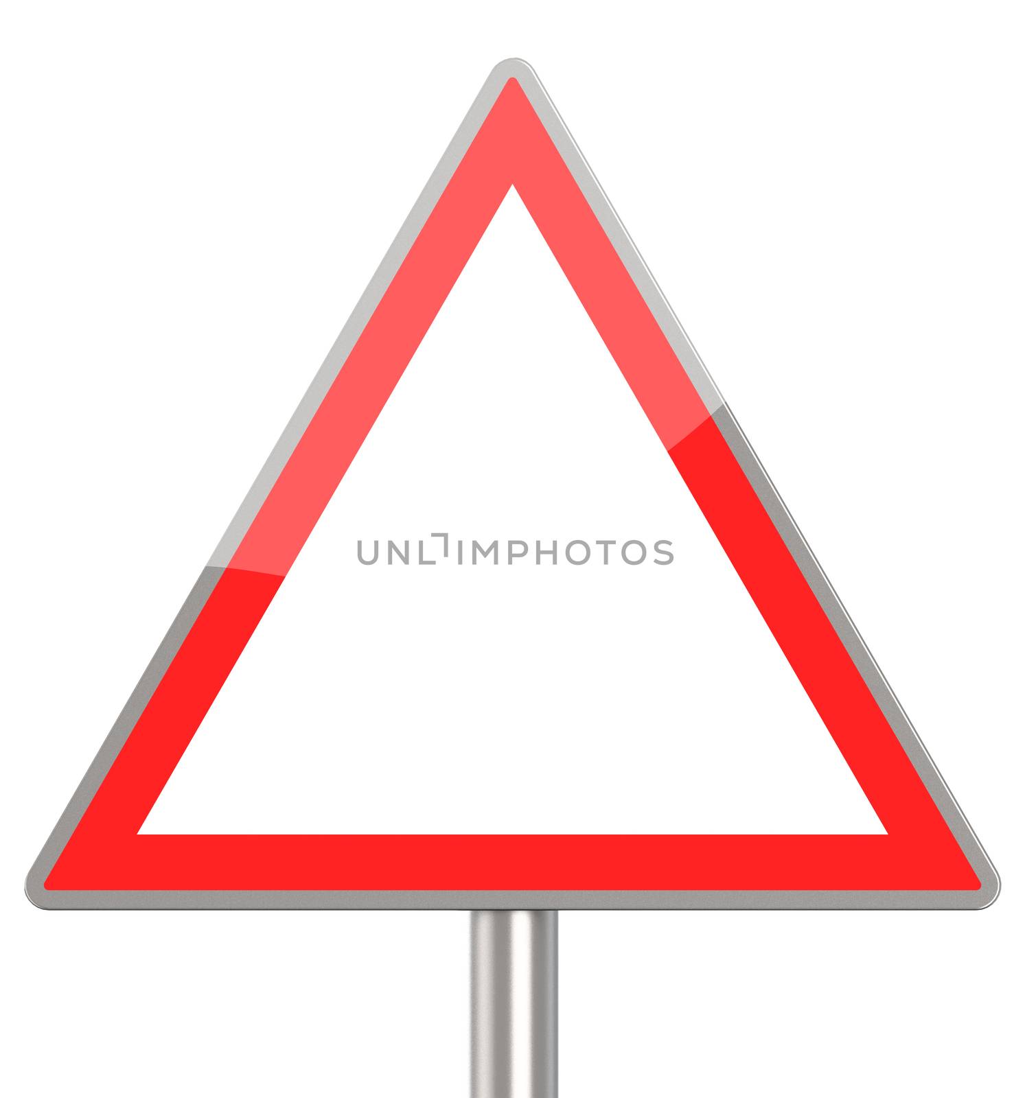 3d generated picture of a blank traffic sign