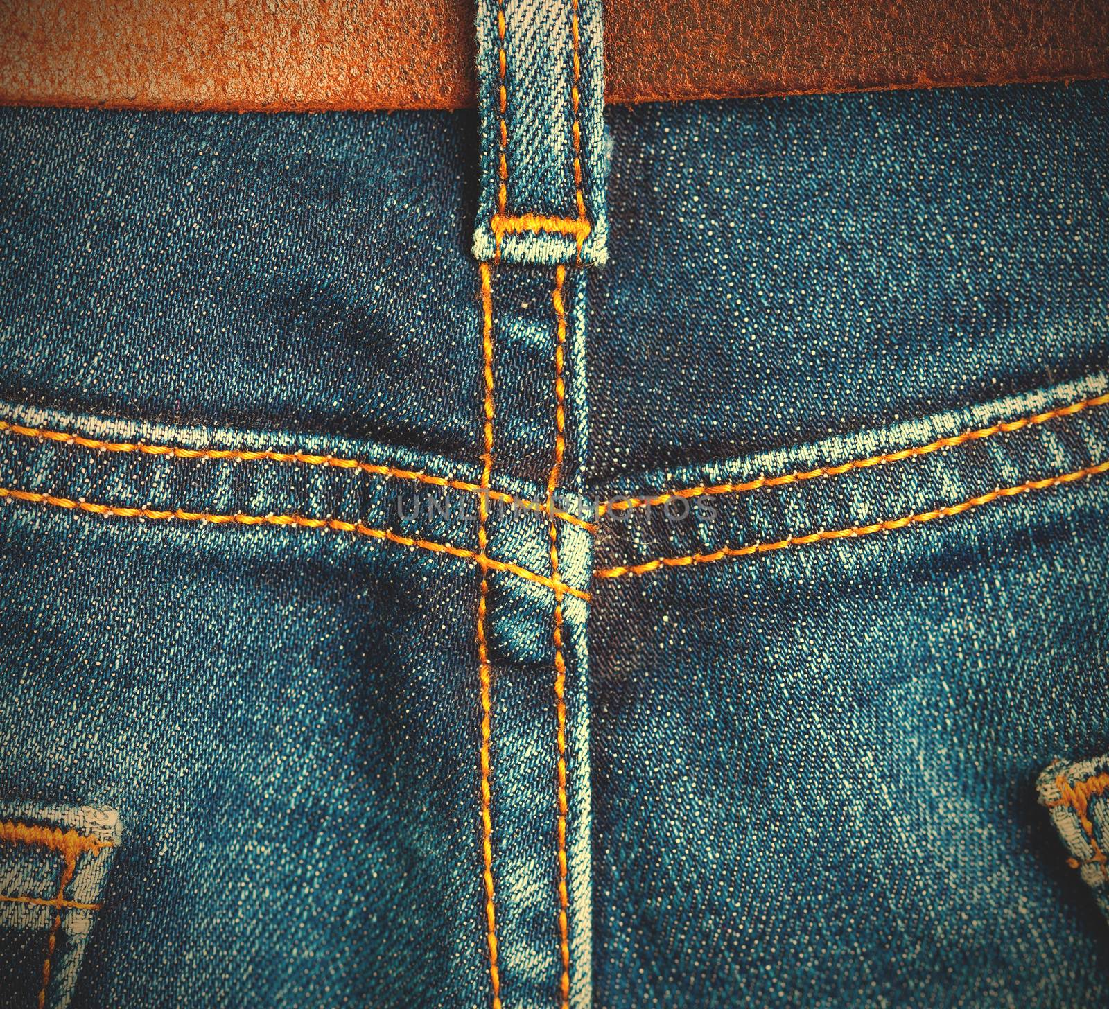 jeans, back view. close up. instagram image style