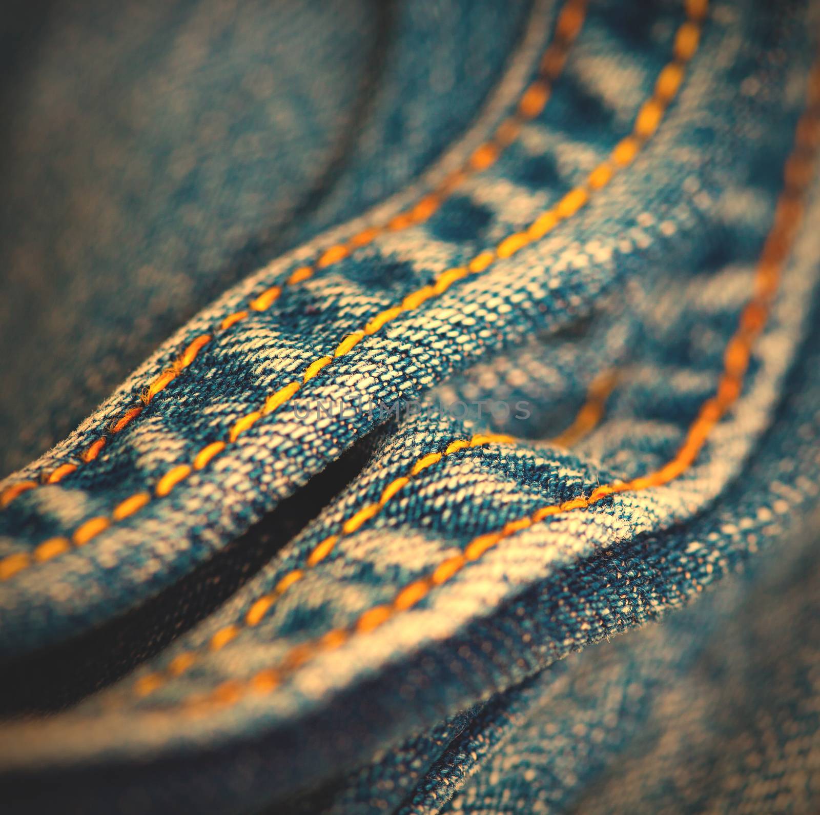 Jeans with yellow stitching thread by Astroid