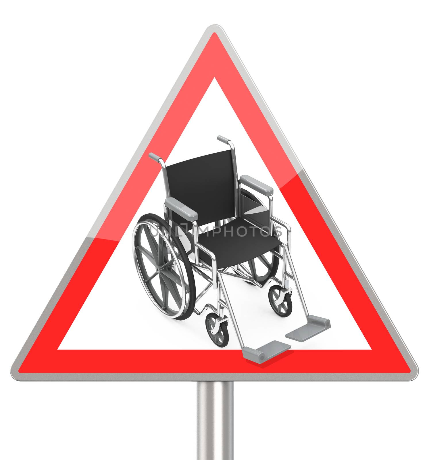 3d generated picture of a wheelchair sign