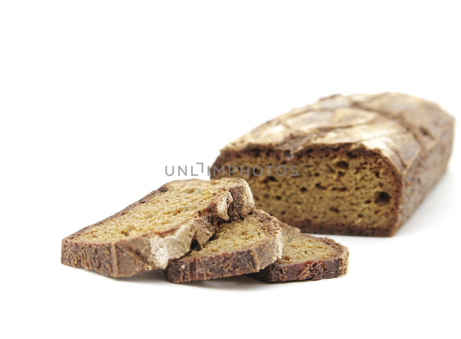 Rye home-baked bread yeast-free on sourdough with useful additives 