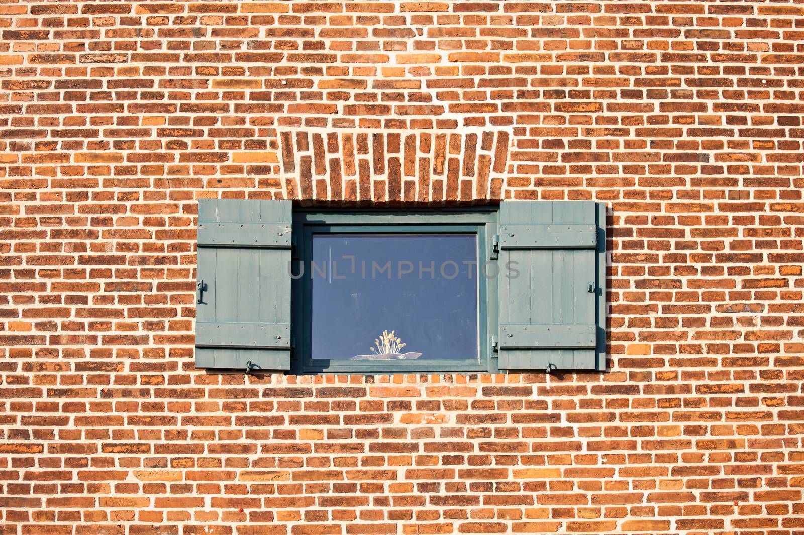 Old Window in Brickwork Wall