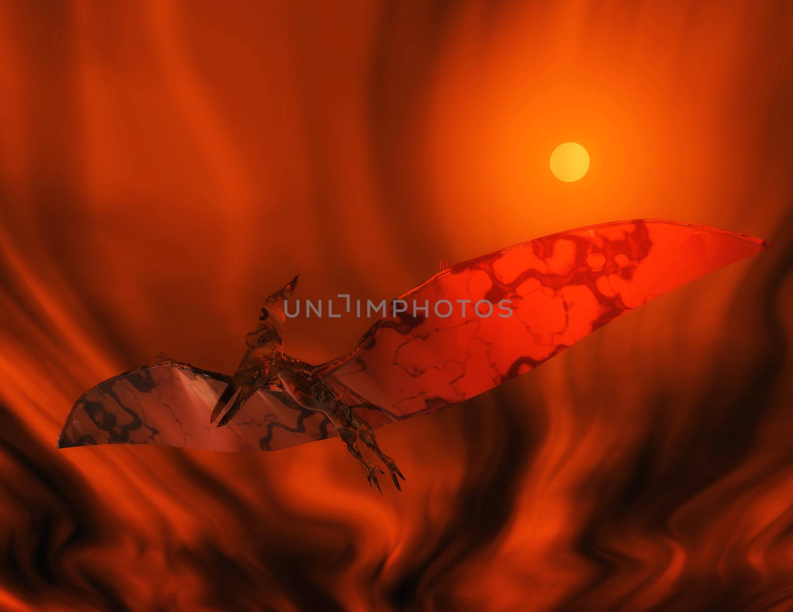 Digital Illustration of a Pteranodon