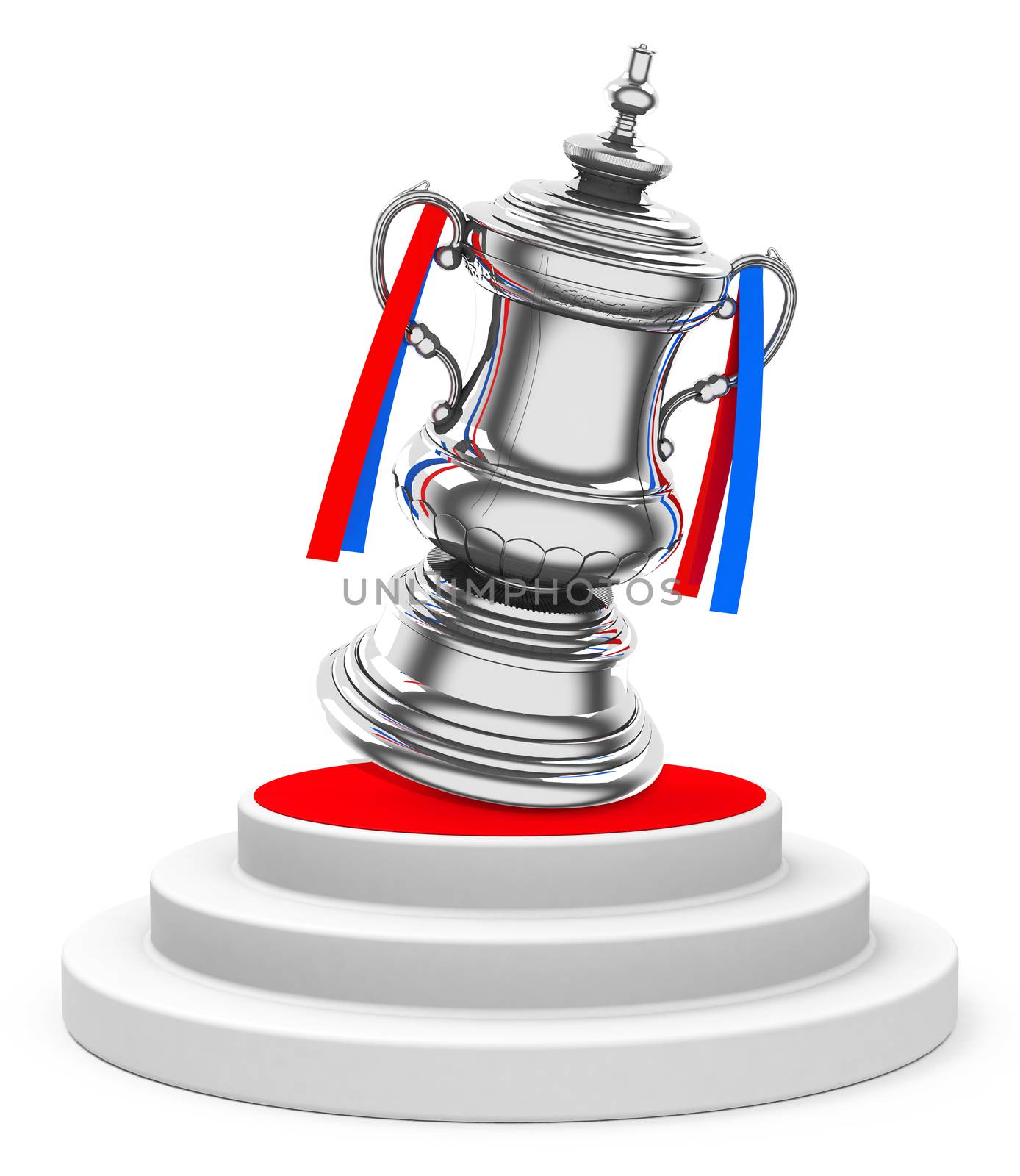 3d generated picture of a silver trophy