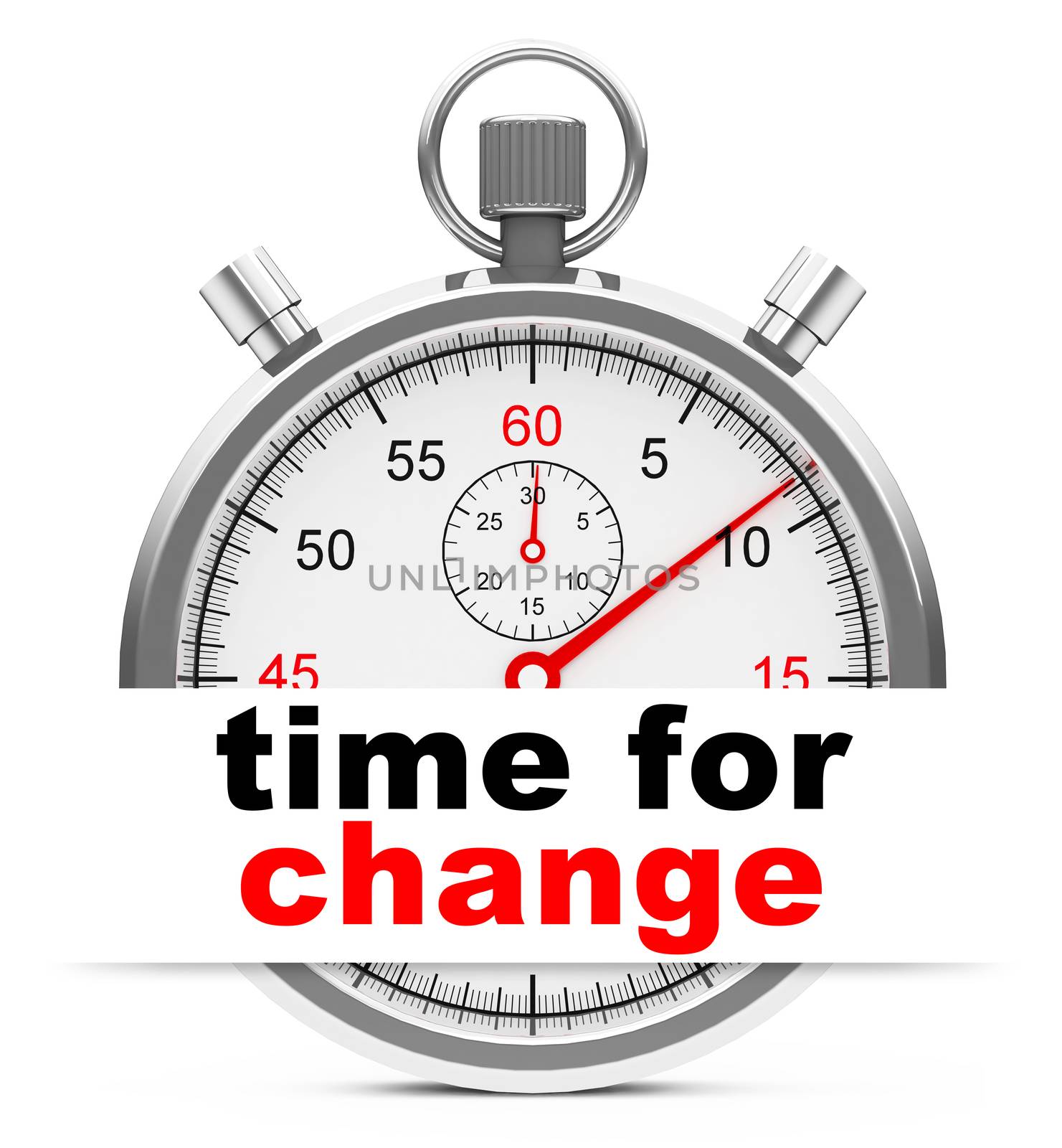 3d generated picture of a "time for change" concept