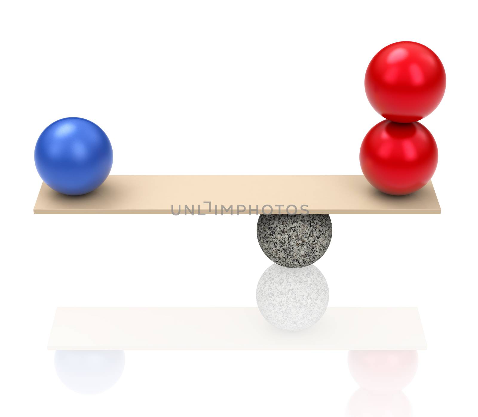 3d generated picture of a balance concept