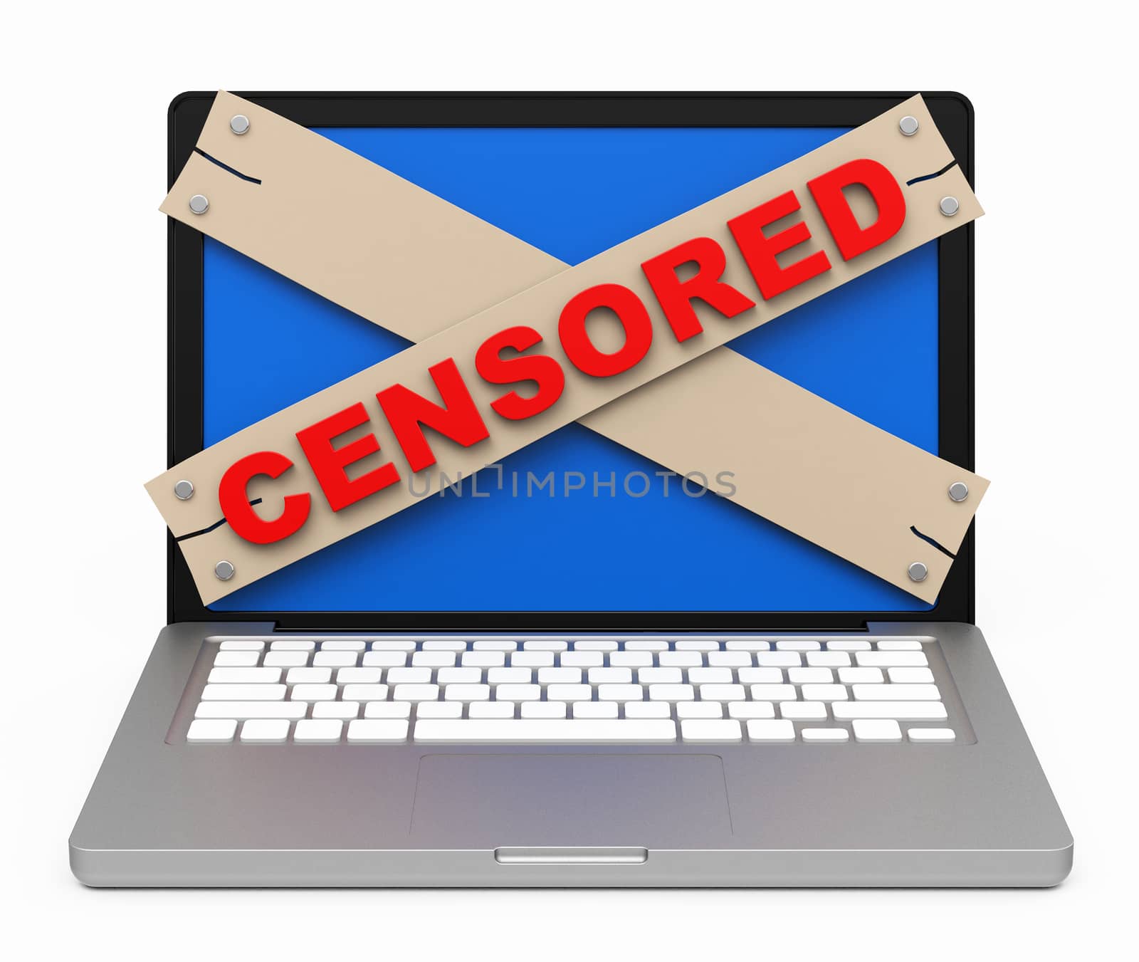 3d generated picture of a "censored" concept