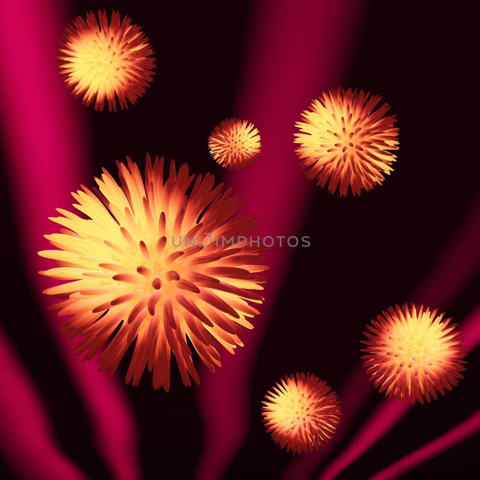 Digital Illustration of a Virus