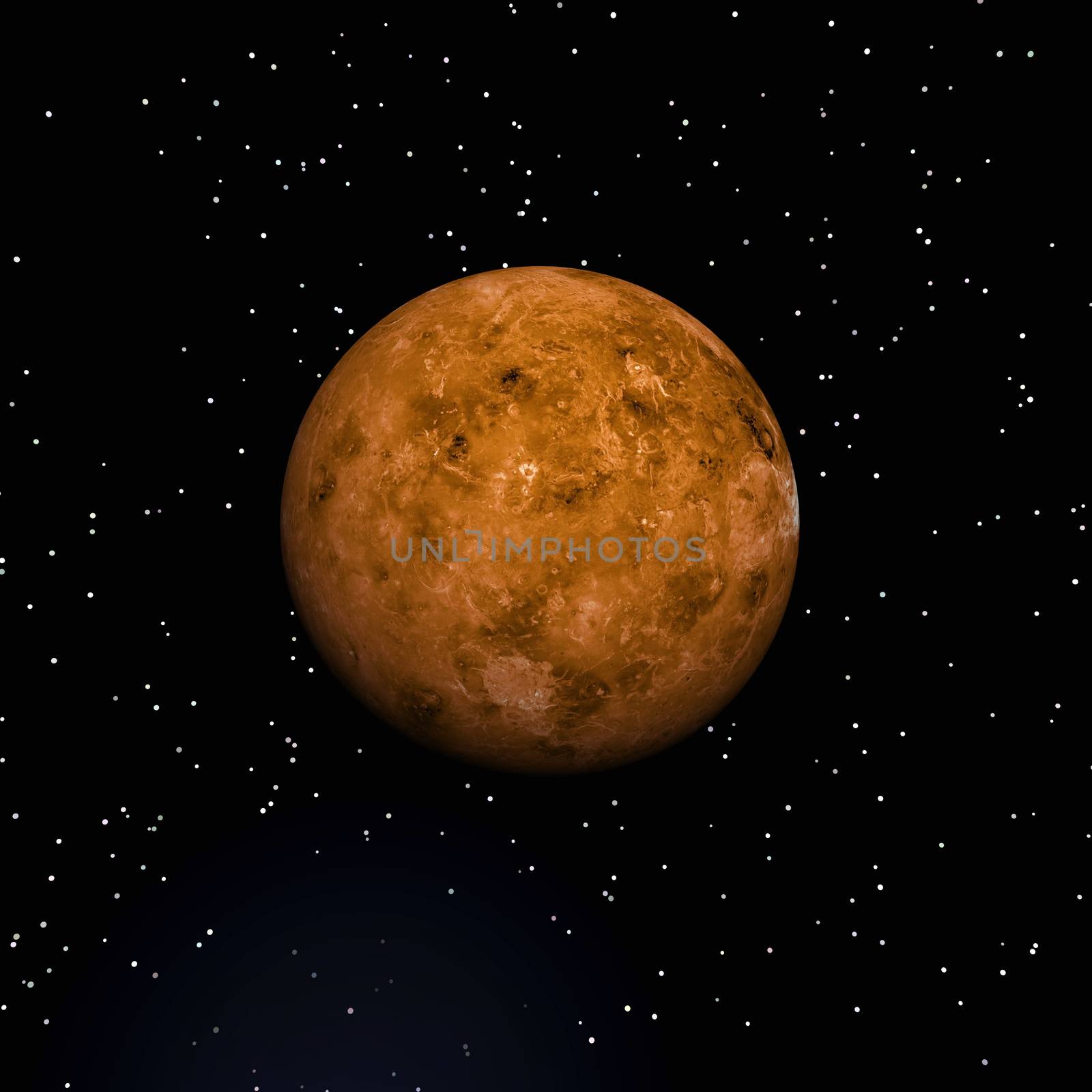 Digital Illustration of Planet Venus