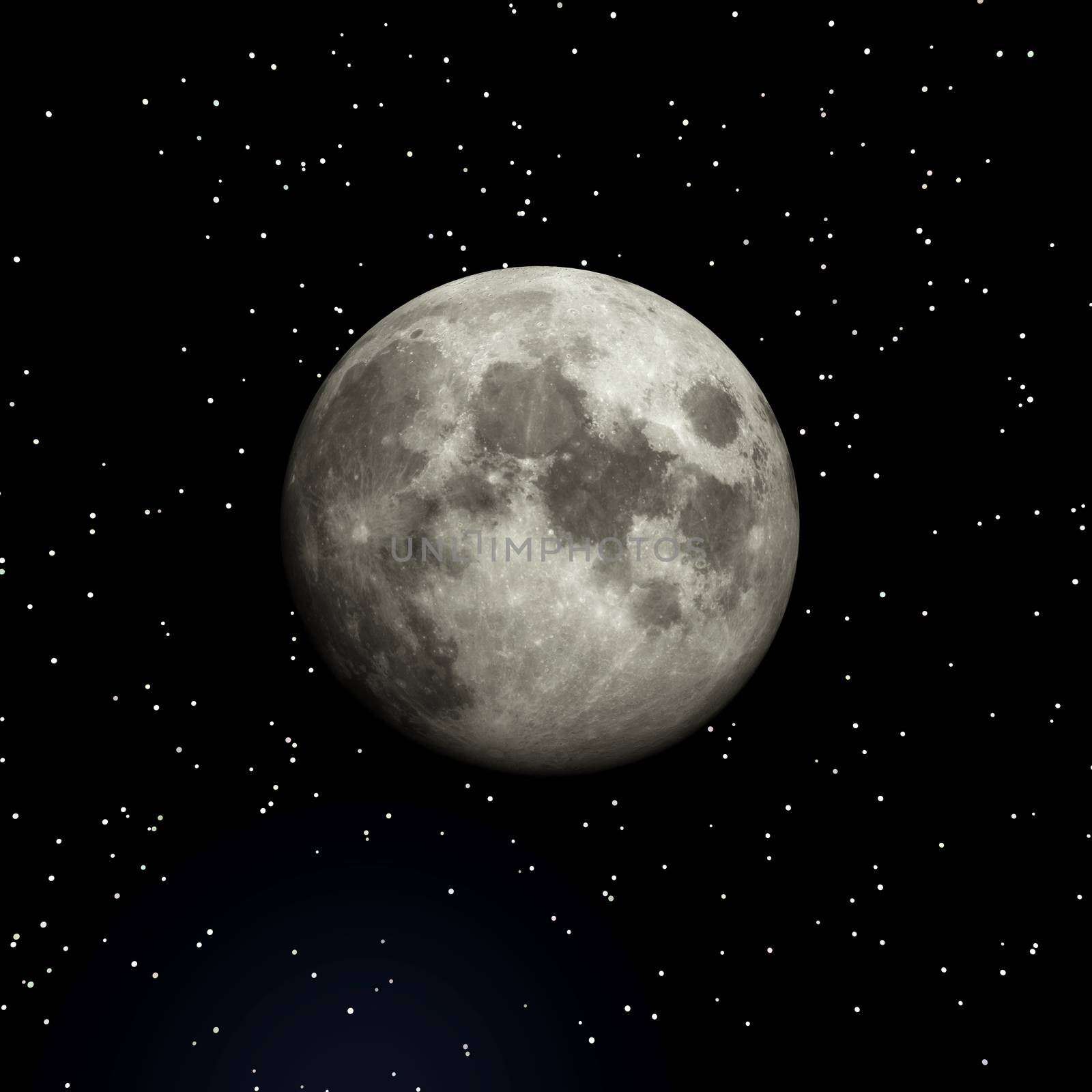 Digital Illustration of the Moon