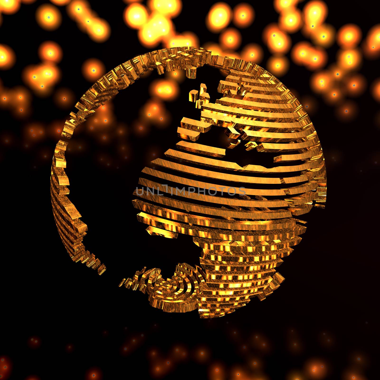 Digital Illustration of a Globe