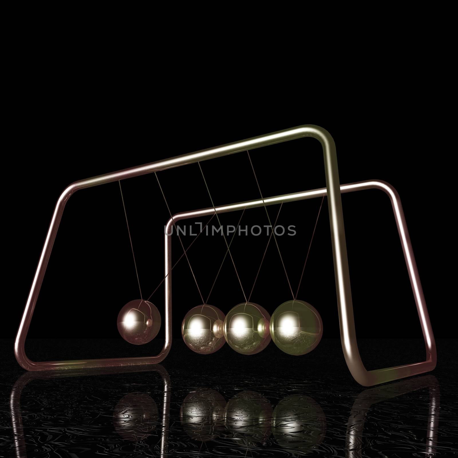 Digital Illustration of a Newton Pendulum