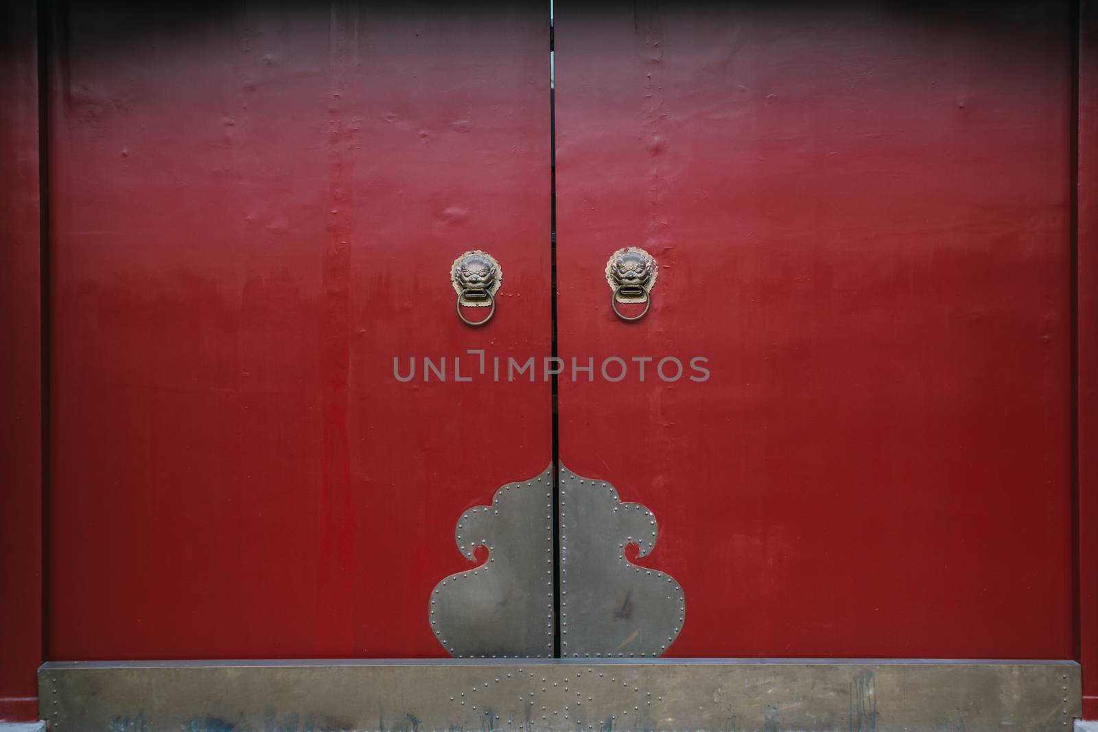 Chinese antique door in Beijing Hutong