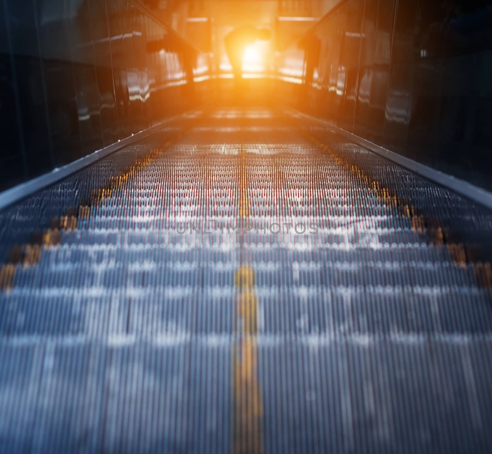 escalator of the subway station,in Beijing
