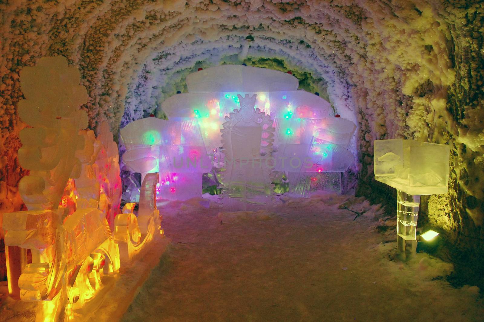 Underground permafrost ice cave, Yakutsk, Russia