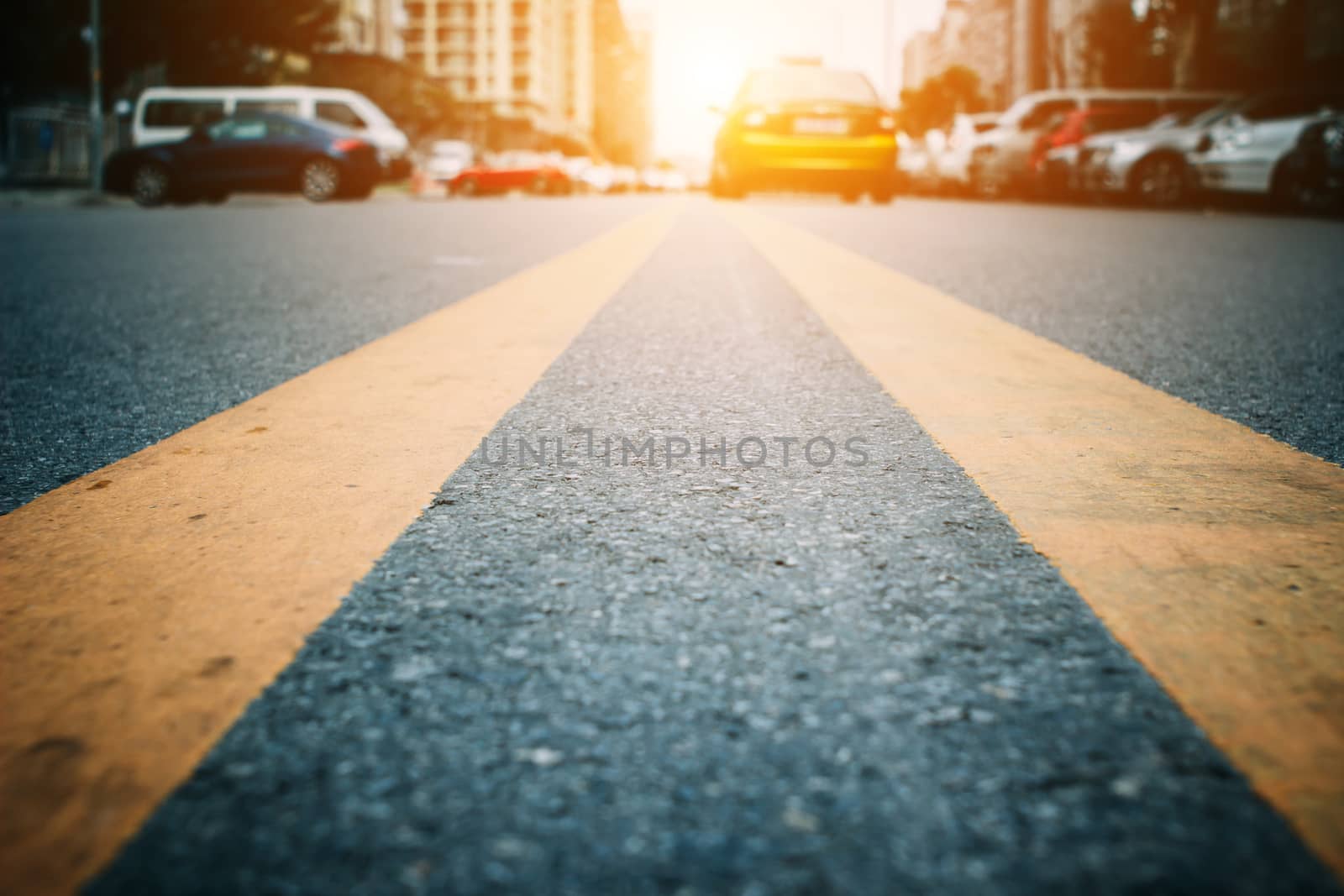city road of Beijing,view on the ground