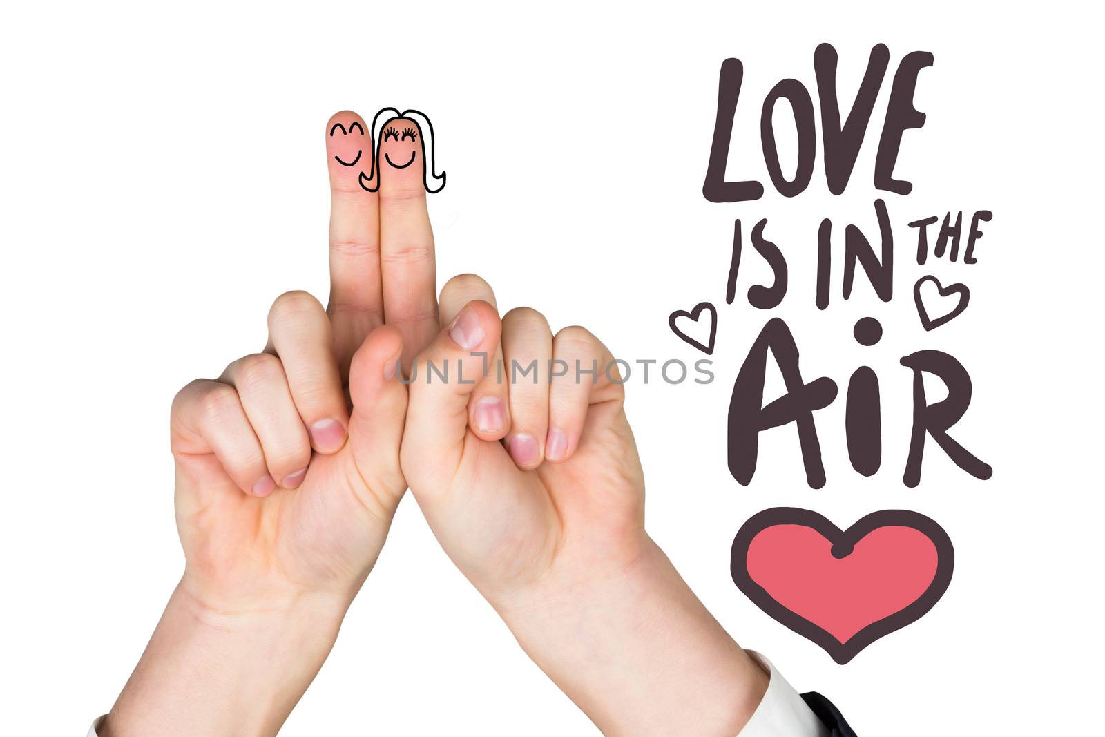 Composite image of fingers crossed like a couple by Wavebreakmedia