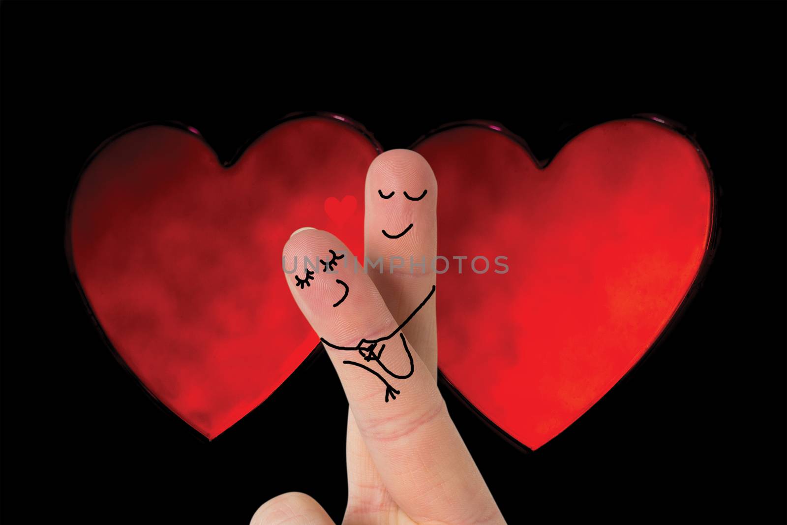 Composite image of fingers crossed like a couple by Wavebreakmedia