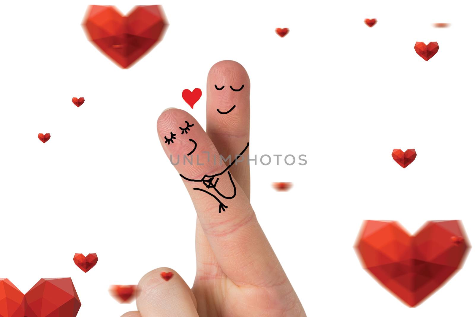 Composite image of fingers crossed like a couple by Wavebreakmedia