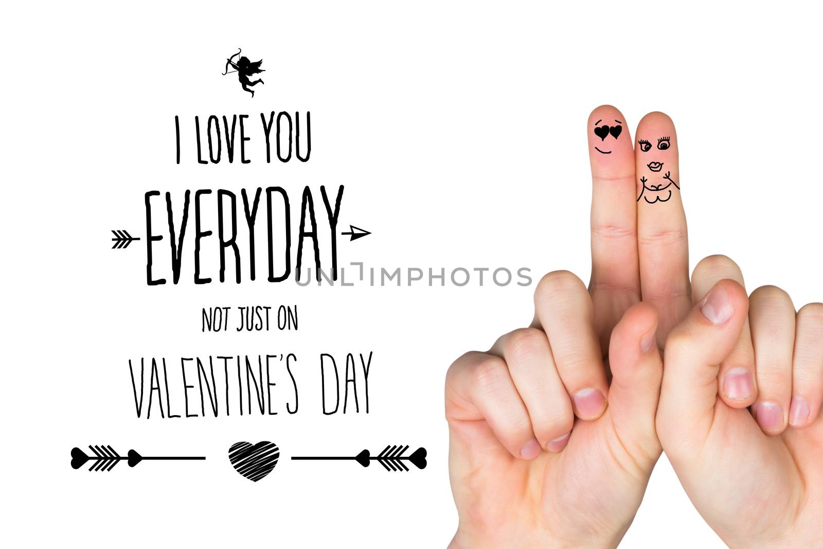 Composite image of fingers crossed like a couple by Wavebreakmedia