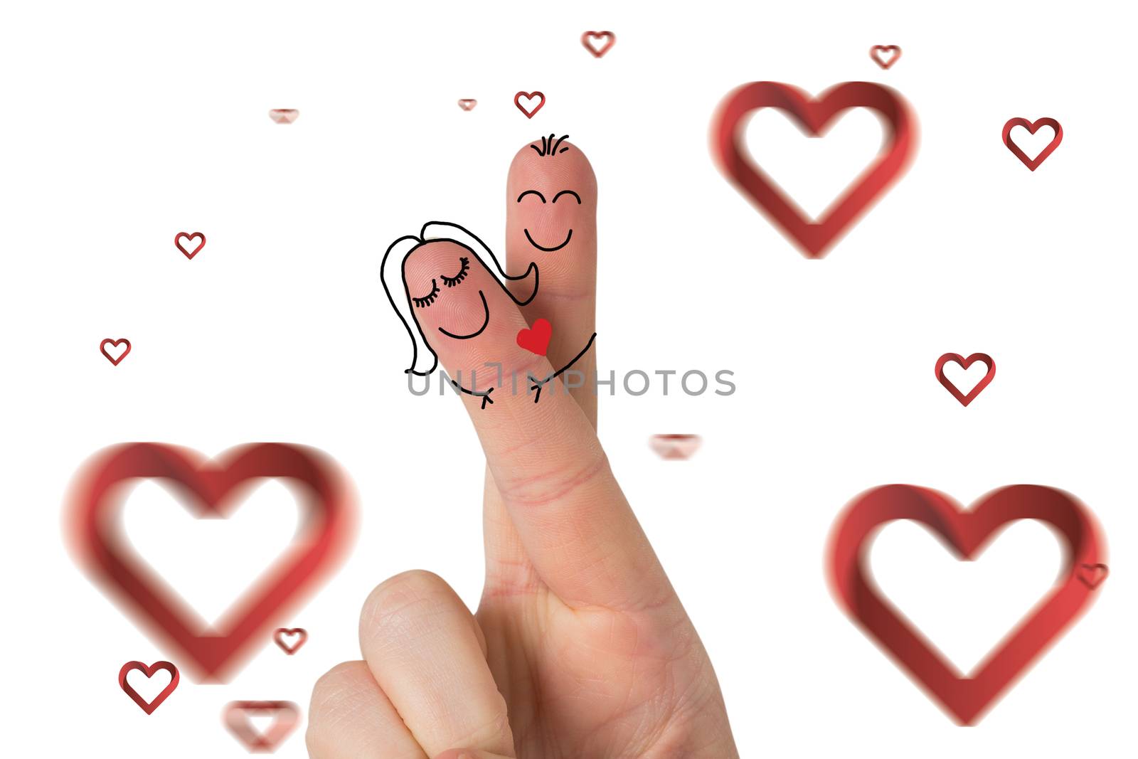 Composite image of fingers crossed like a couple by Wavebreakmedia