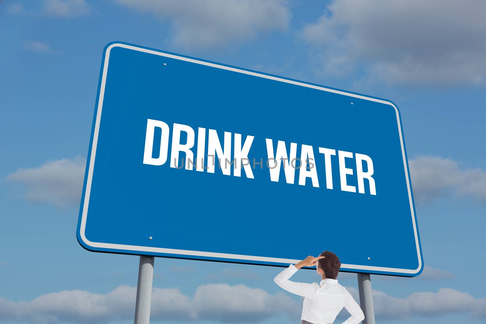 Drink water against sky  by Wavebreakmedia