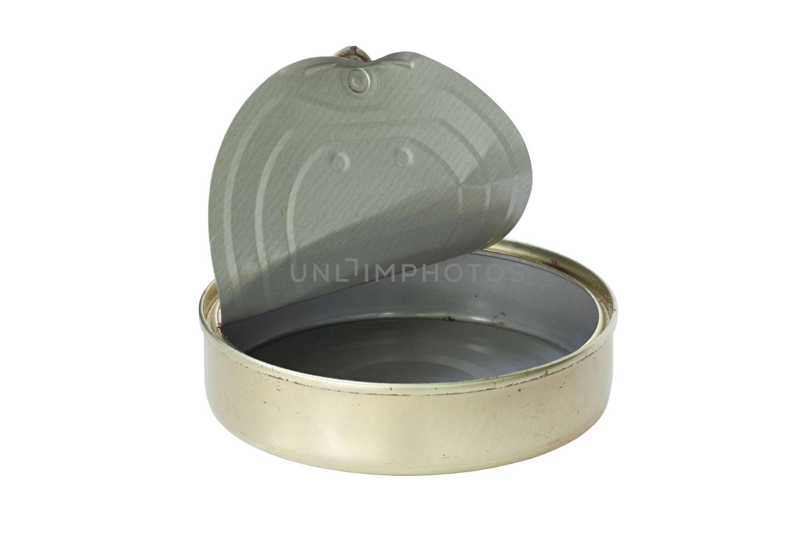 Image of the open empty can - empty tin can