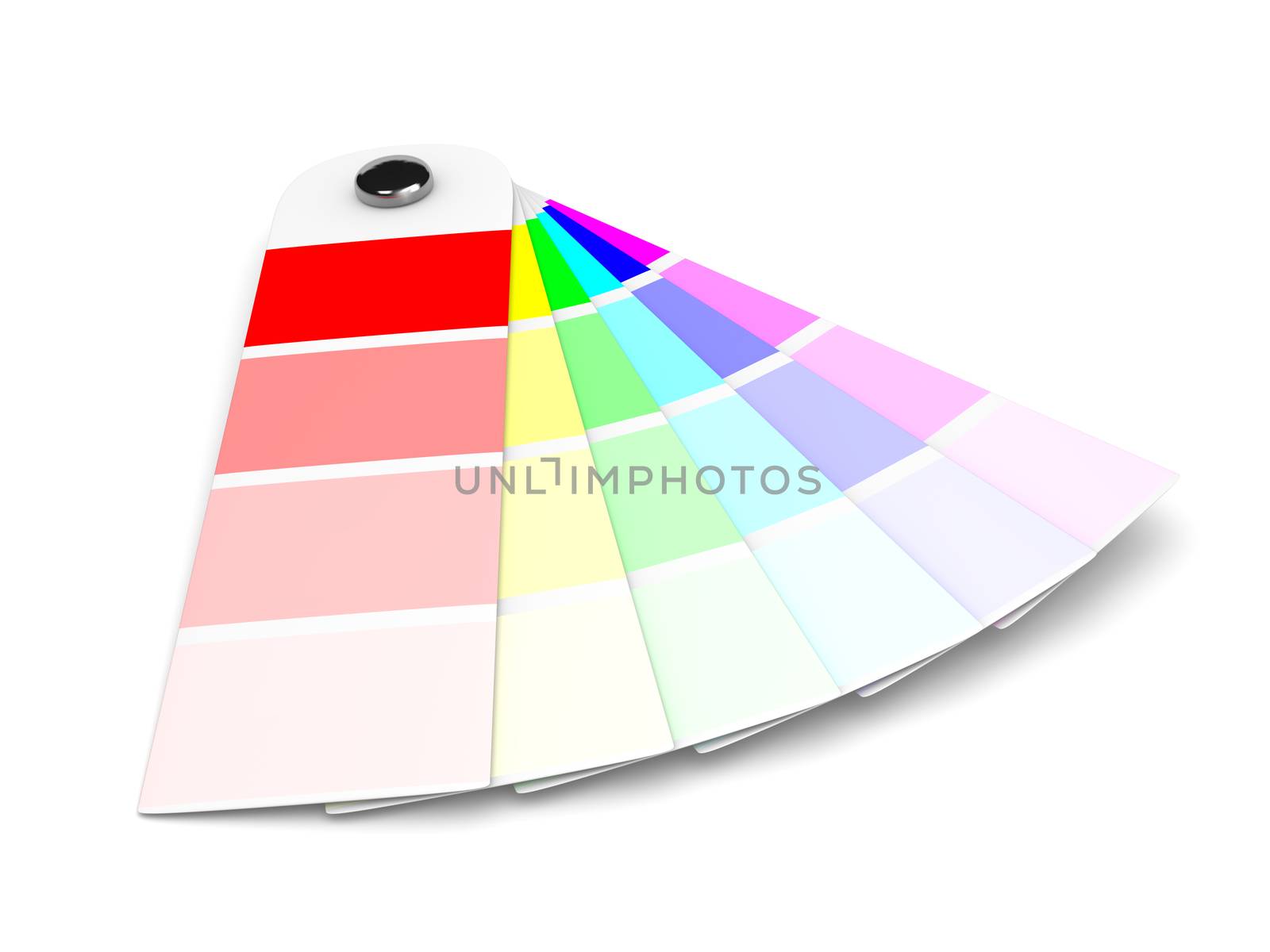 Pantone Colors Sampler on White Background Illustration