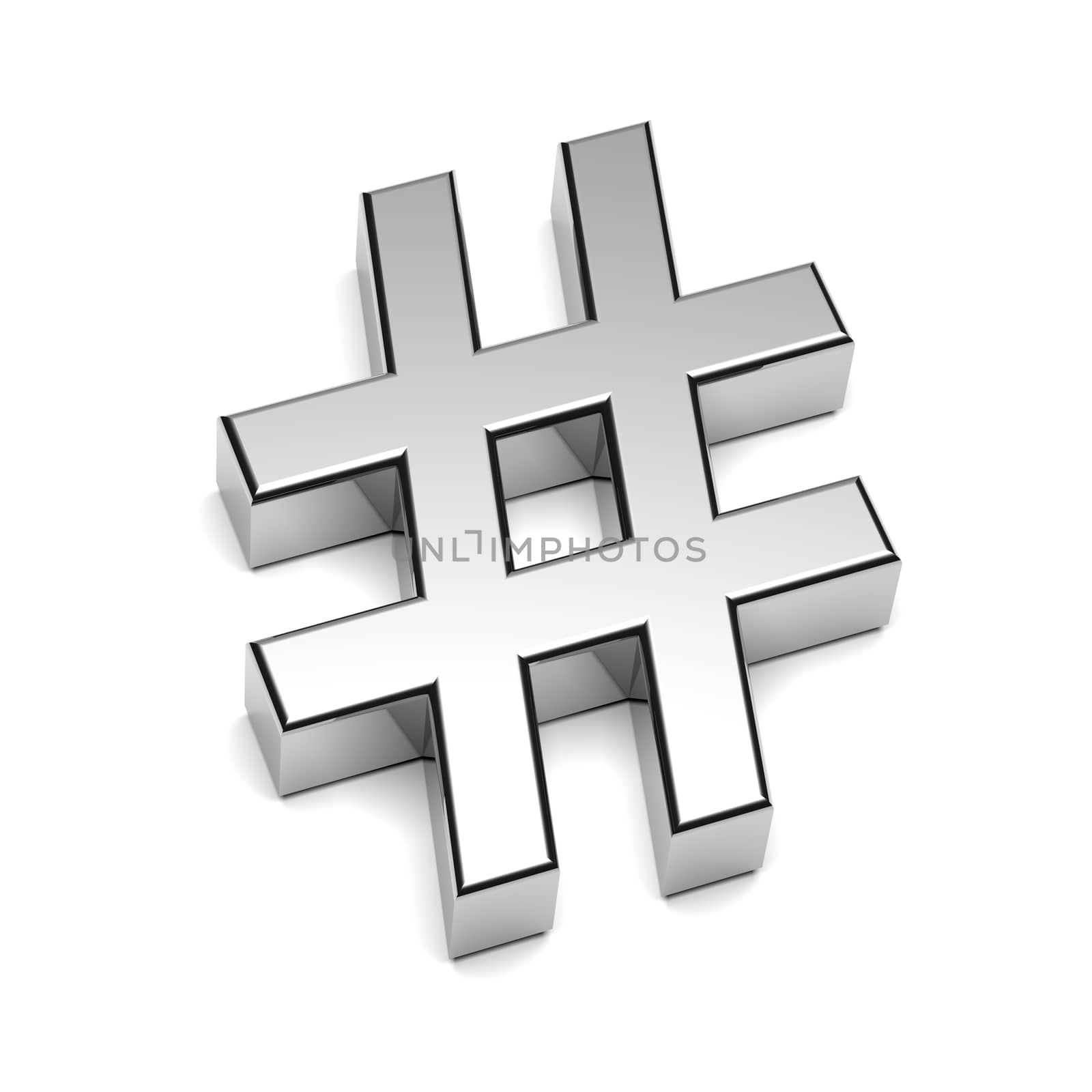Hashtag Chrome Sign by make