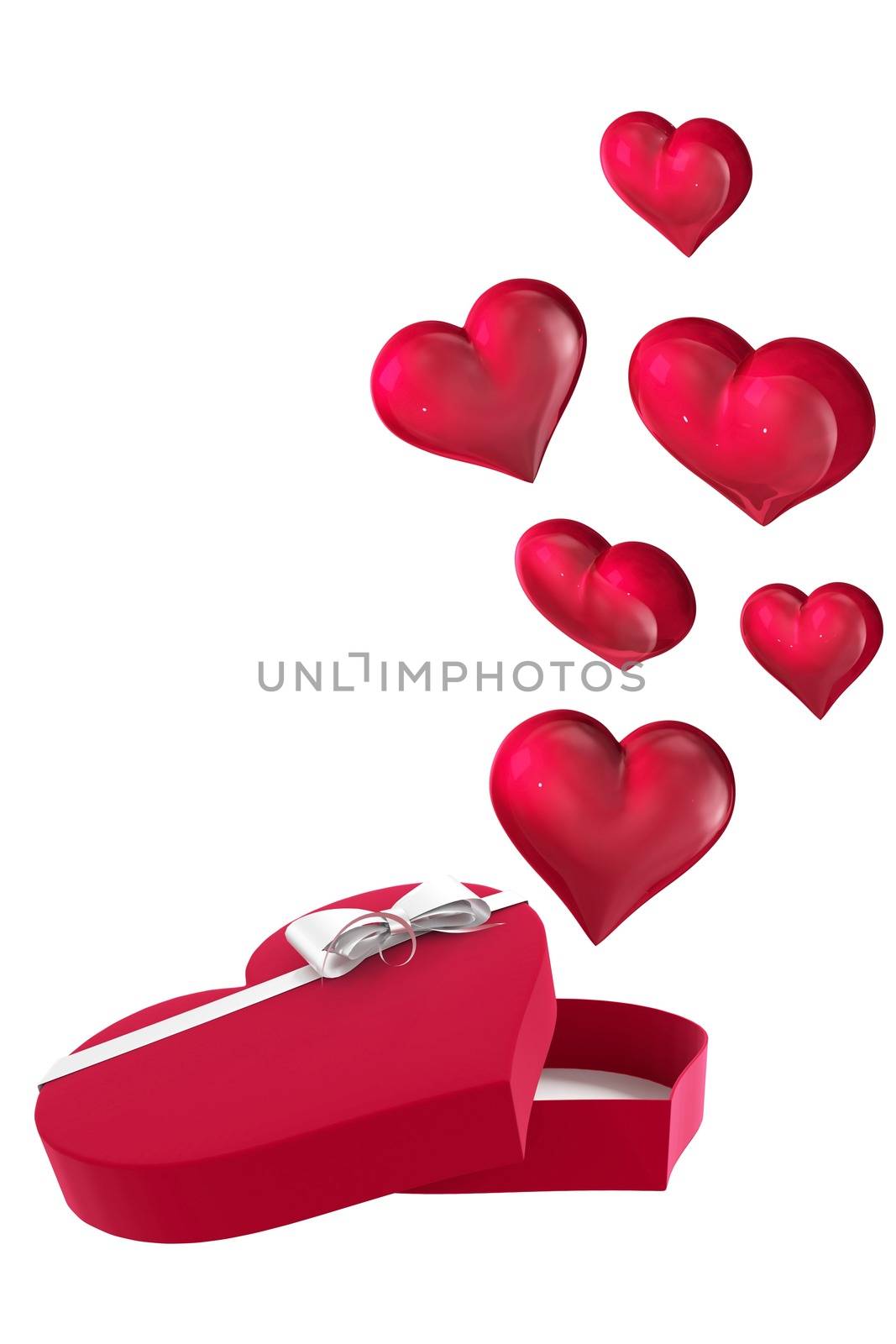 Hearts flying from box by Wavebreakmedia