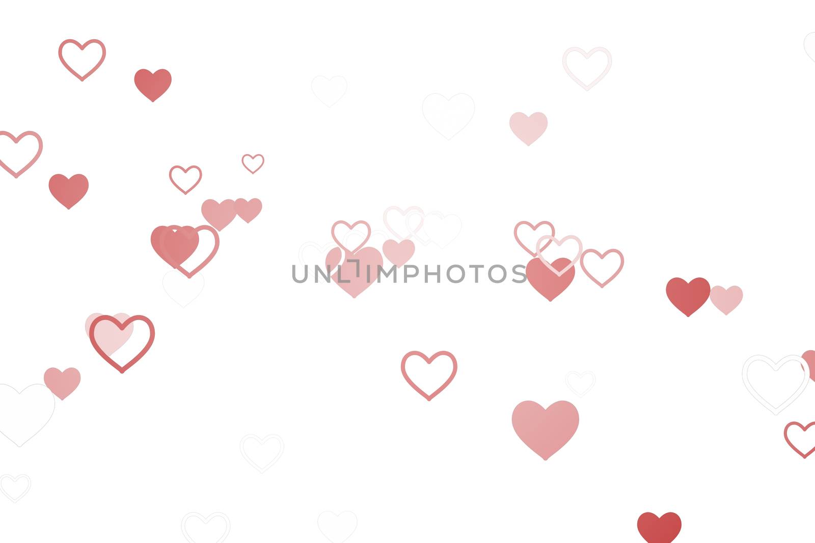 Digitally generated Valentines heart design