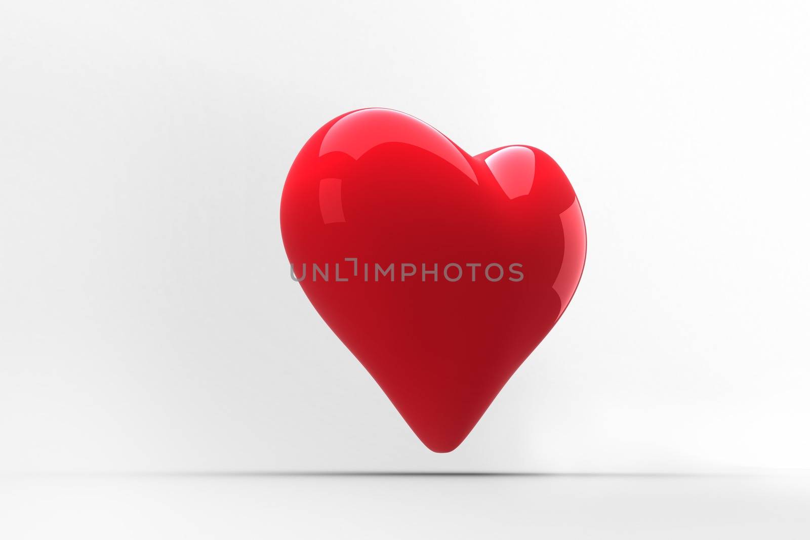 Digitally generated Red heart