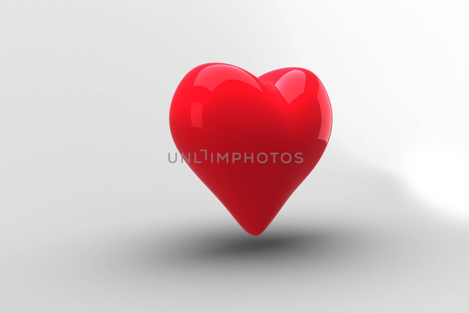 Digitally generated Red heart