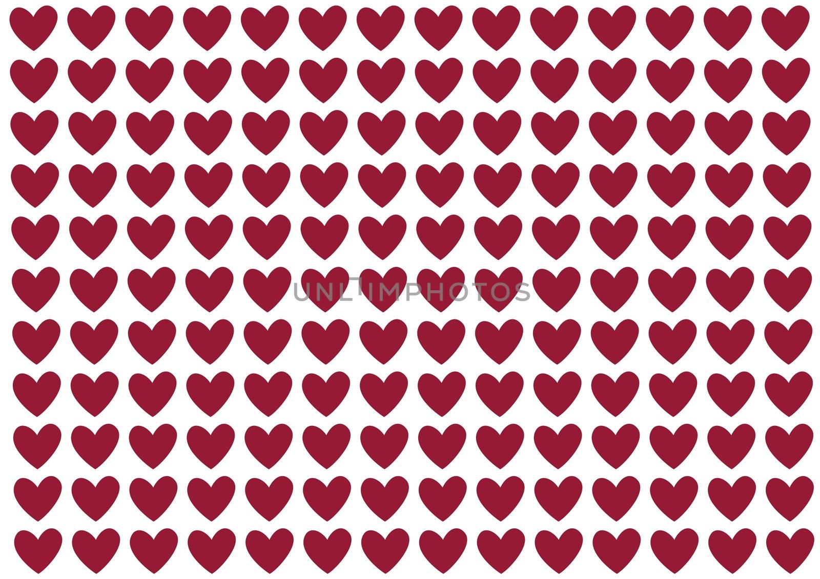 Digitally generated Valentines day pattern