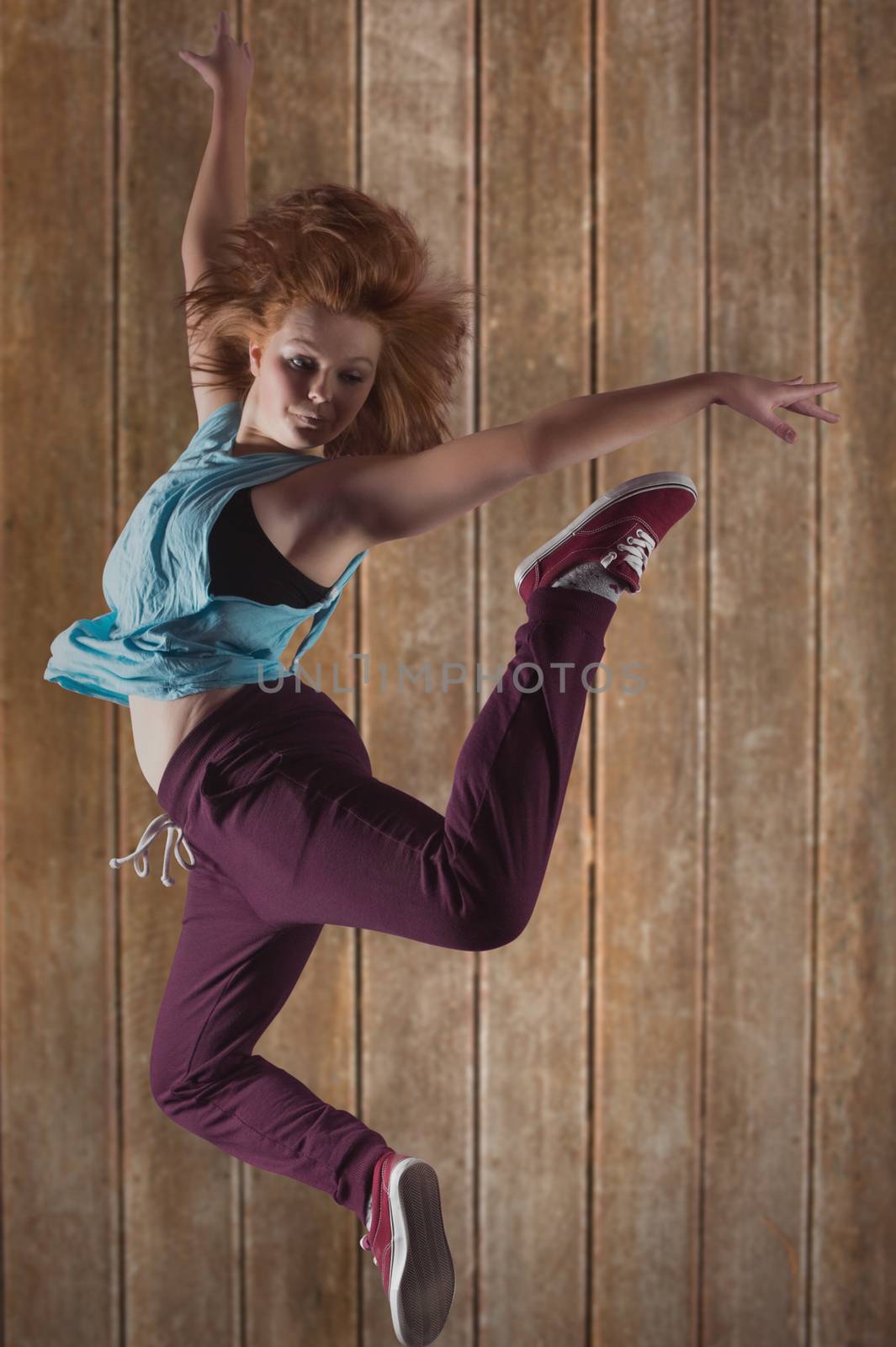 Composite image of pretty break dancer by Wavebreakmedia