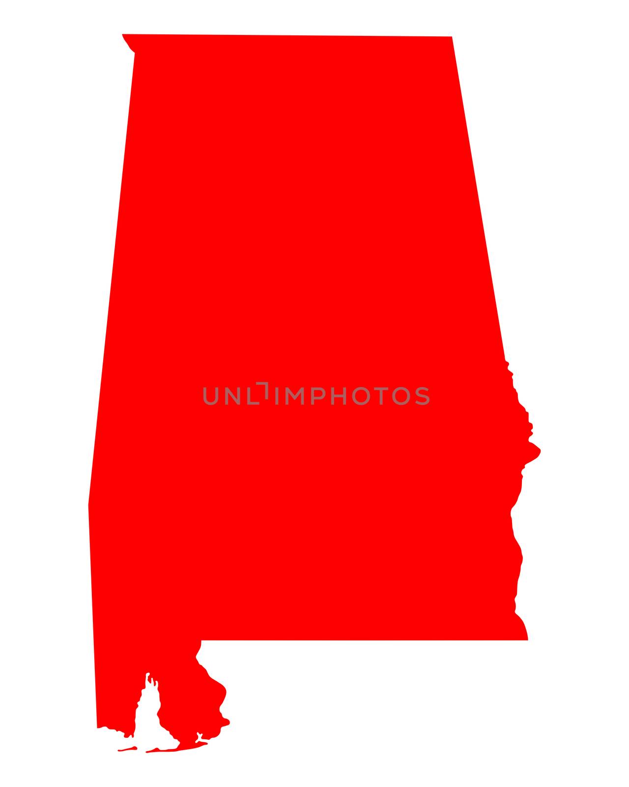 Map of Alabama by rbiedermann