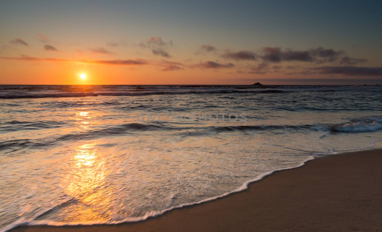 Sunset photo taken on the Oregon coast (pacific ocean) during a nice summer evening.