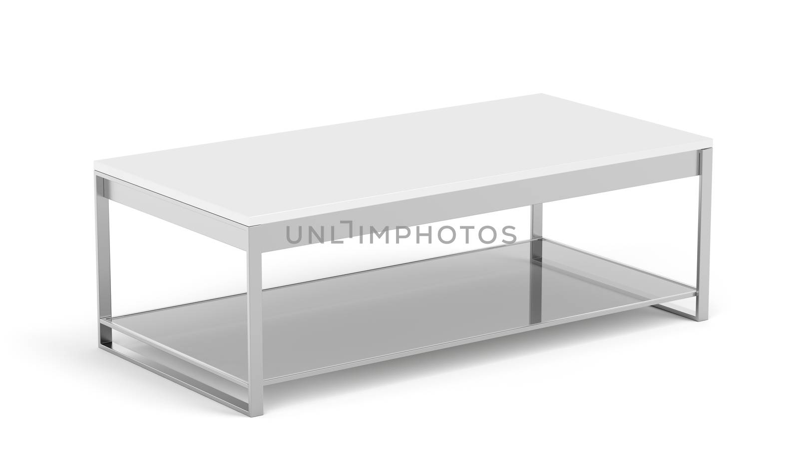 Modern coffee table on white background