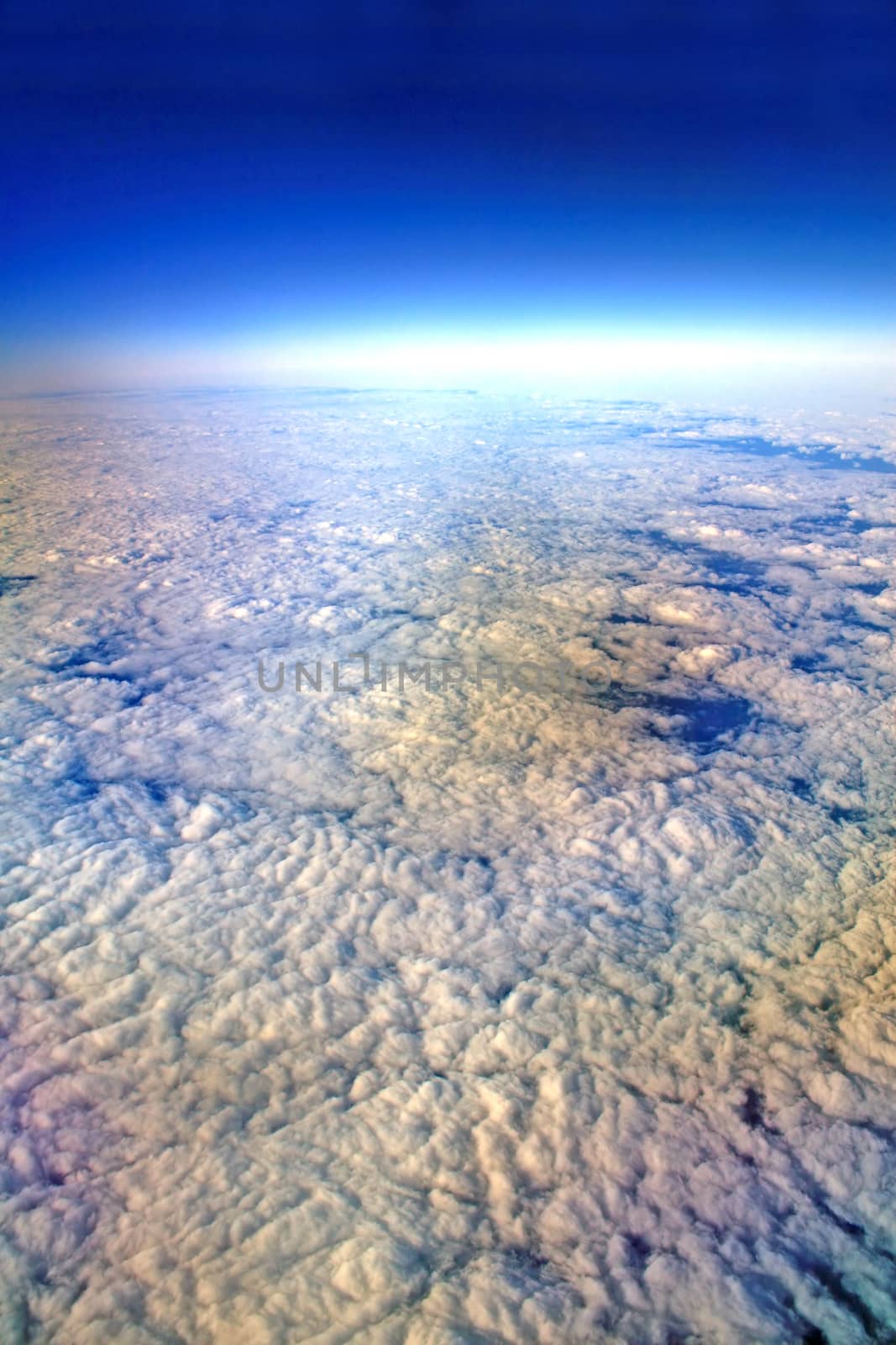 A view of clouds from above from a plane