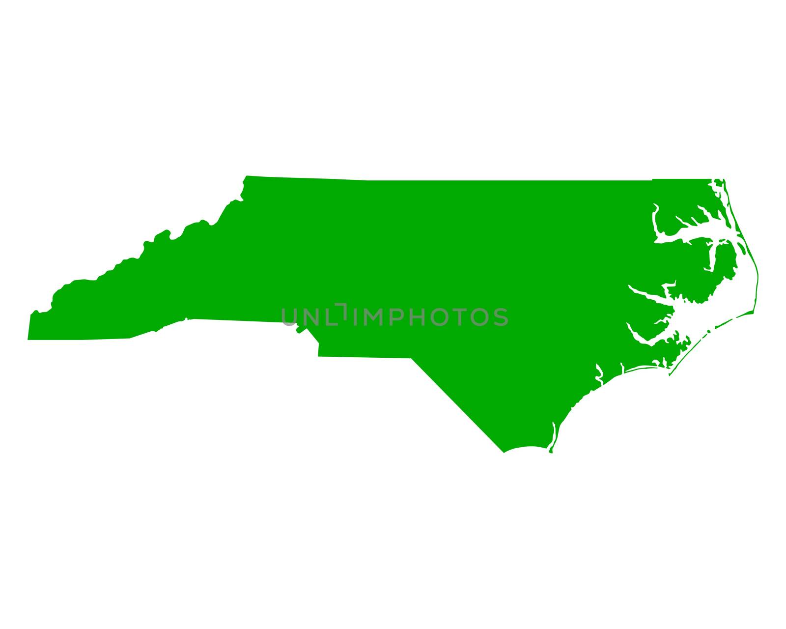 Map of North Carolina by rbiedermann
