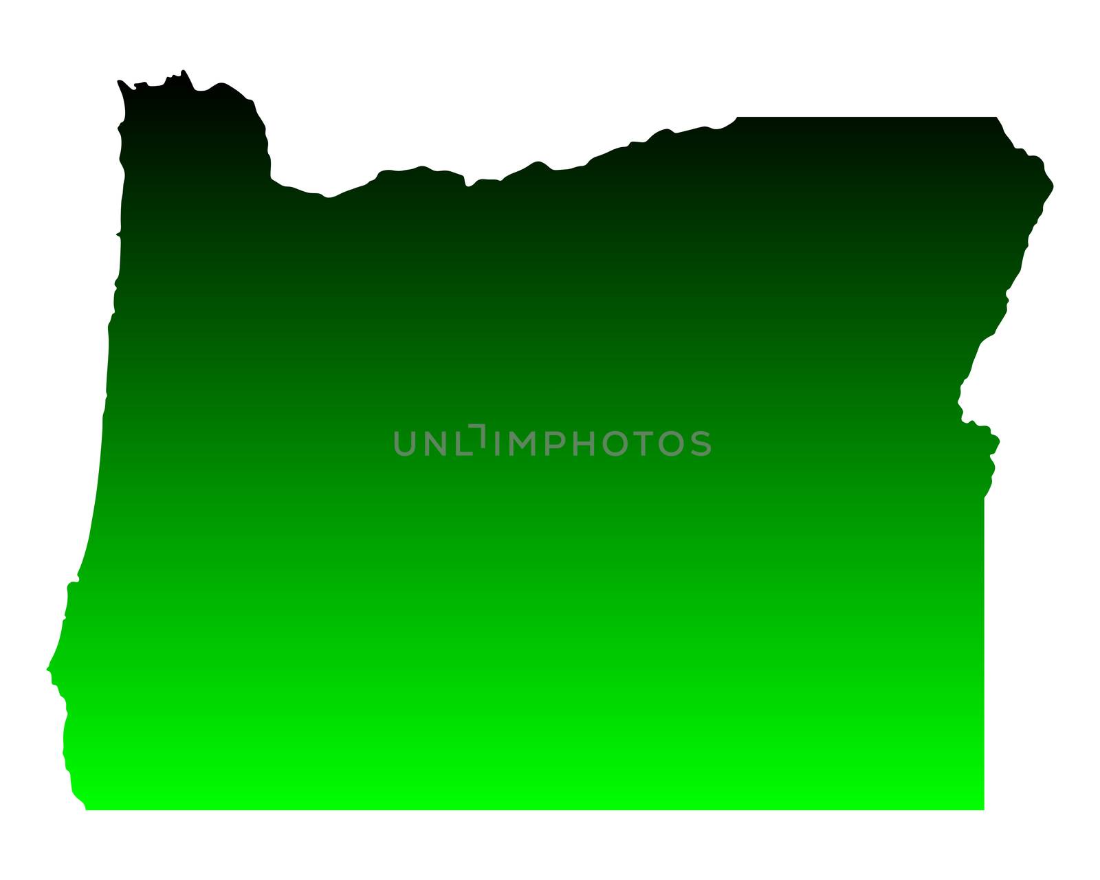 Map of Oregon by rbiedermann