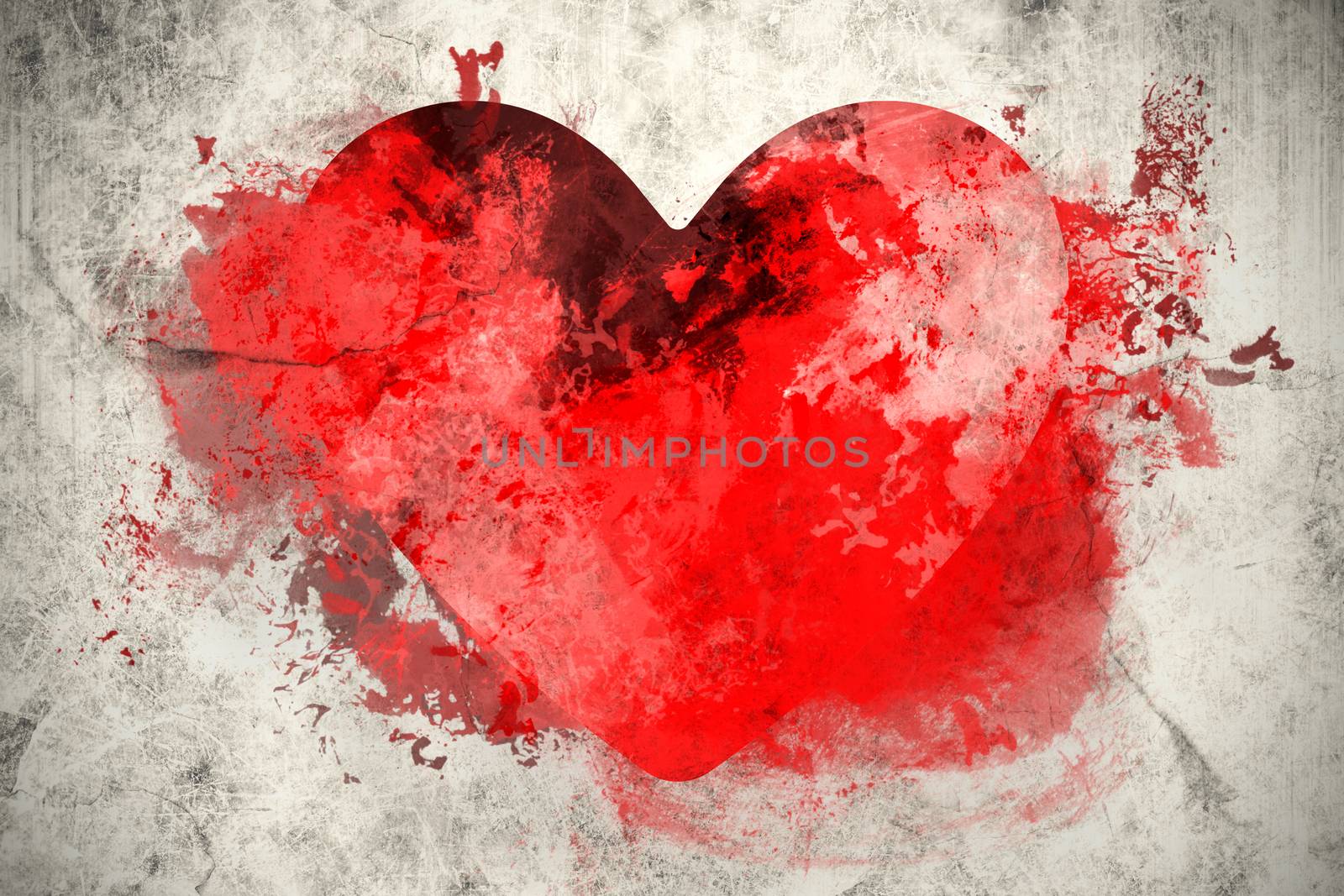 Heart against grey background